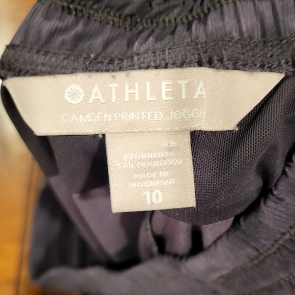 Athleta Women's Camden Printed Jogger Black Gray Joggers Size 10 - Picture 4 of 7